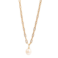 Load image into Gallery viewer, Short Chain Necklace with Freshwater Pearl