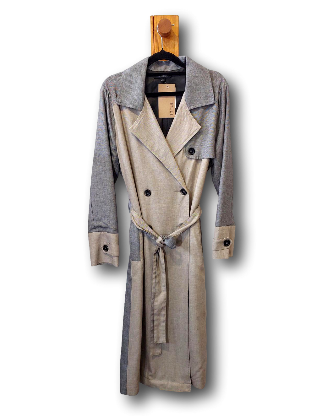 Repertoire. Colour Block Trench Coat. Size 10