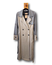 Load image into Gallery viewer, Repertoire. Colour Block Trench Coat. Size 10
