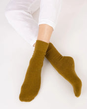 Load image into Gallery viewer, Hamilton Possum Merino Wool Socks - Ecru Olive

