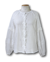 Load image into Gallery viewer, Pinko. Broderie Long Sleeve Blouse - Size M
