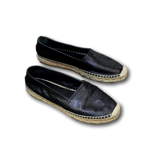 Saint Laurent. Logo Embossed Espadrilles. Size 36 (Fits as a 36.5/37)