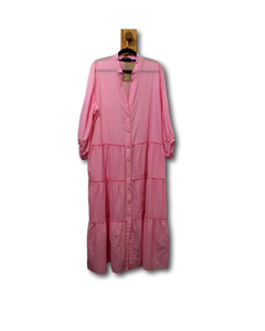 Repertoire. Tiered Midi Shirt Dress. Size 14
