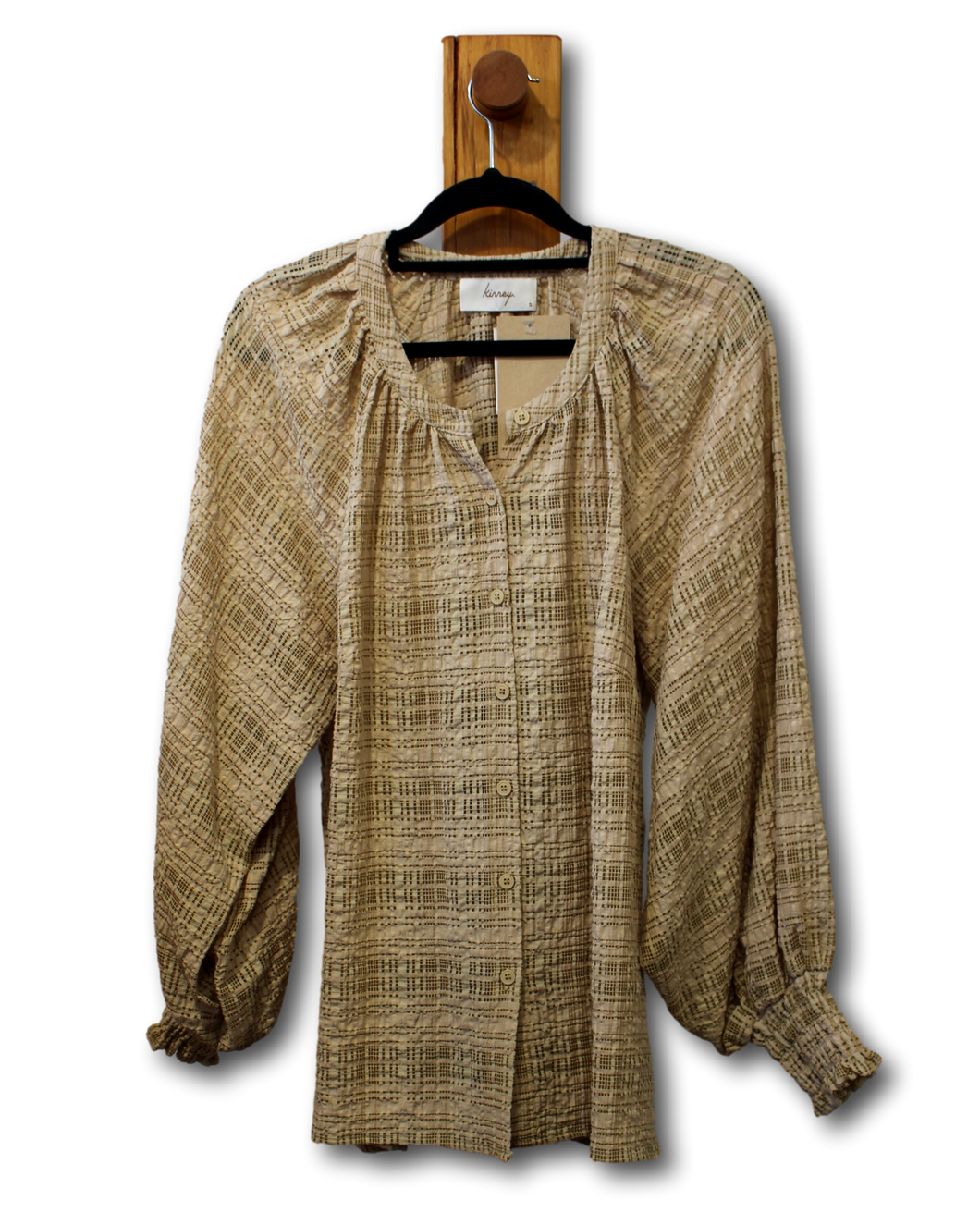 Kinney. Seersucker Blouse. Size S