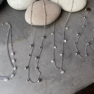Pure Steel Short Chain with Miniature Balls Necklace