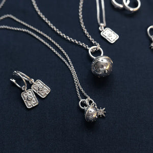 Astro Ball Pendant Necklace - Silver