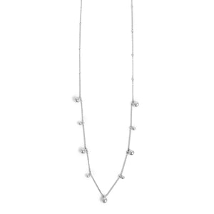 Pure Steel Short Chain with Miniature Balls Necklace