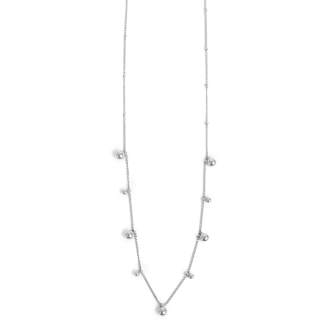 Pure Steel Short Chain with Miniature Balls Necklace